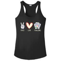 Mahjong Art Chinese Mah Jongg Game Lover Ladies PosiCharge Competitor Racerback Tank