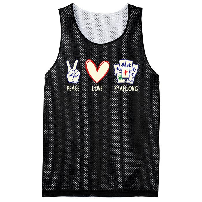 Mahjong Art Chinese Mah Jongg Game Lover Mesh Reversible Basketball Jersey Tank