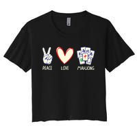 Mahjong Art Chinese Mah Jongg Game Lover Women's Crop Top Tee