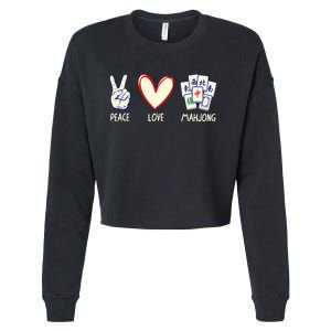 Mahjong Art Chinese Mah Jongg Game Lover Cropped Pullover Crew