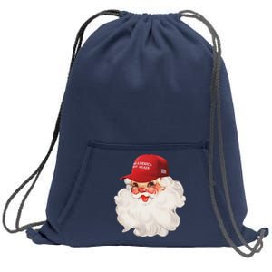 Make A Christmas Great Again Xmas Maga Santa Holiday Retro Sweatshirt Cinch Pack Bag