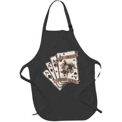 Make America Cowboy Again Western Cowboy Poker Funny Donald Trump Quote Apron