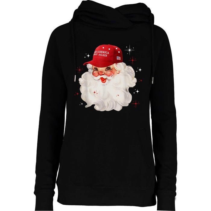 Make A Christmas Great Again Xmas Trump Maga Pajamas Santa Womens Funnel Neck Pullover Hood