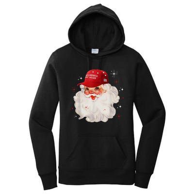 Make A Christmas Great Again Xmas Trump Maga Pajamas Santa Women's Pullover Hoodie