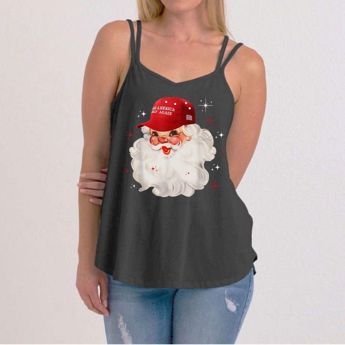 Make A Christmas Great Again Xmas Trump Maga Pajamas Santa Women's Strappy Tank