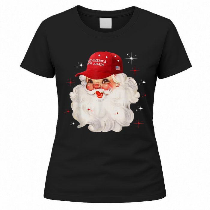 Make A Christmas Great Again Xmas Trump Maga Pajamas Santa Women's T-Shirt