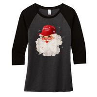 Make A Christmas Great Again Xmas Trump Maga Pajamas Santa Women's Tri-Blend 3/4-Sleeve Raglan Shirt