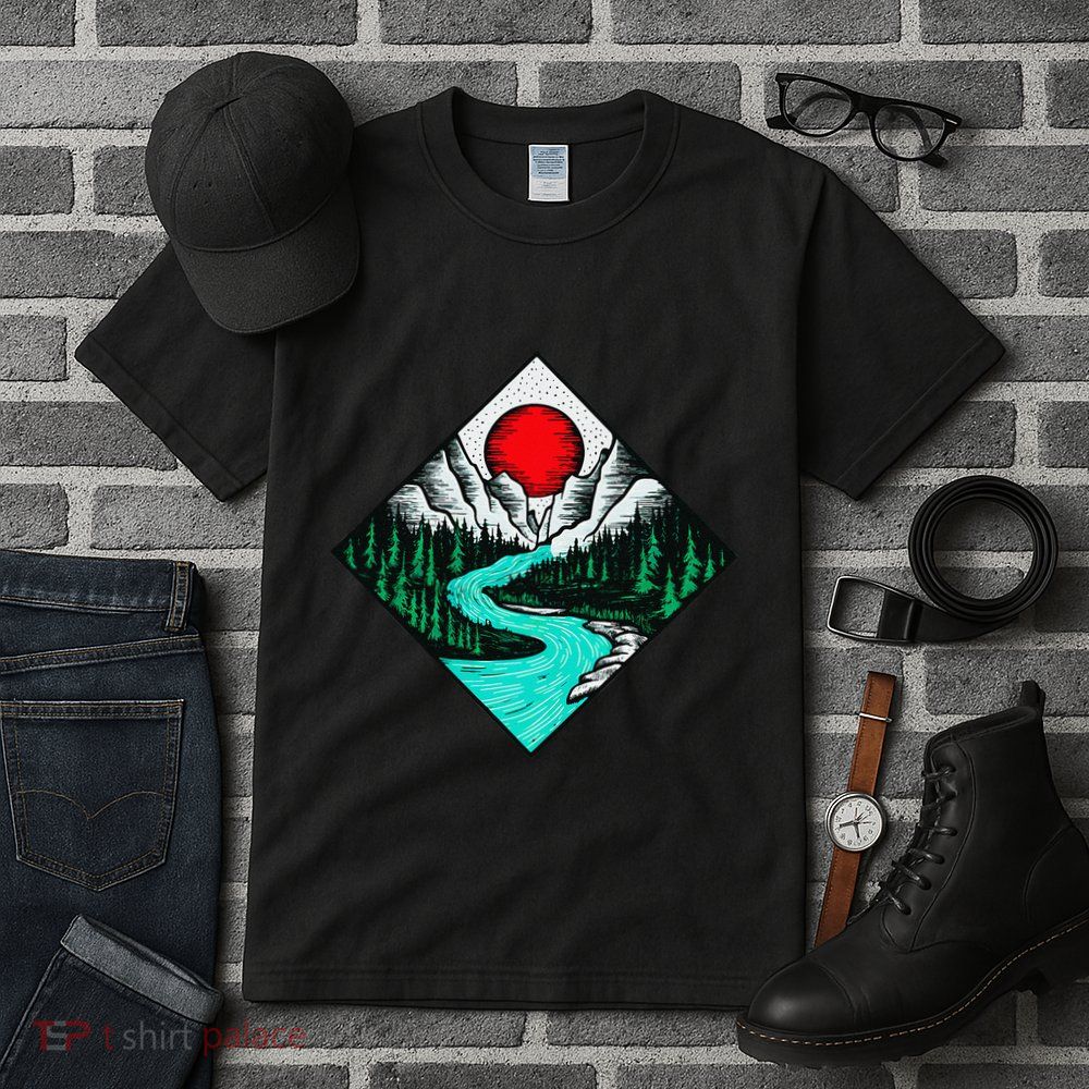 Mountains Are Calling River Wilderness Forest Adventure Tall T-Shirt