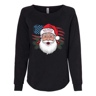 Make A Christmas Great Again Xmas Trump Maga Pajamas Santa Womens California Wash Sweatshirt