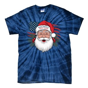 Make A Christmas Great Again Xmas Trump Maga Pajamas Santa Tie-Dye T-Shirt