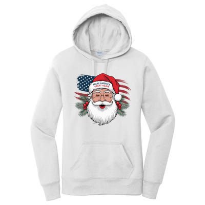 Make A Christmas Great Again Xmas Trump Maga Pajamas Santa Women's Pullover Hoodie