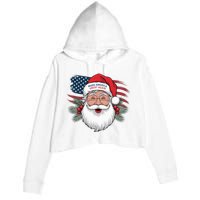 Make A Christmas Great Again Xmas Trump Maga Pajamas Santa Crop Fleece Hoodie