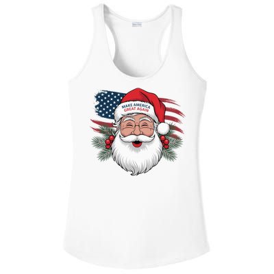 Make A Christmas Great Again Xmas Trump Maga Pajamas Santa Ladies PosiCharge Competitor Racerback Tank