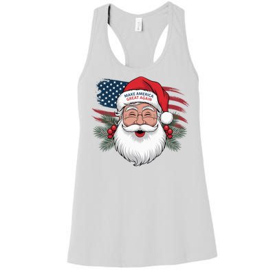 Make A Christmas Great Again Xmas Trump Maga Pajamas Santa Women's Racerback Tank