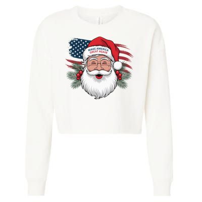 Make A Christmas Great Again Xmas Trump Maga Pajamas Santa Cropped Pullover Crew