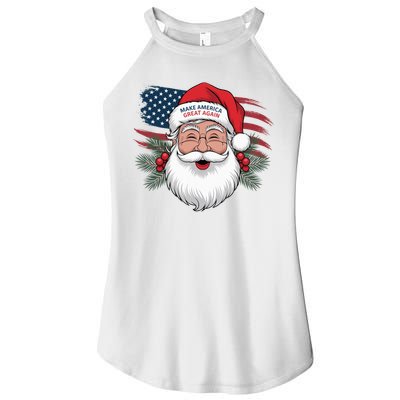 Make A Christmas Great Again Xmas Trump Maga Pajamas Santa Women's Perfect Tri Rocker Tank