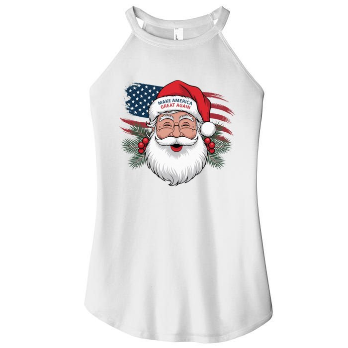 Make A Christmas Great Again Xmas Trump Maga Pajamas Santa Women's Perfect Tri Rocker Tank