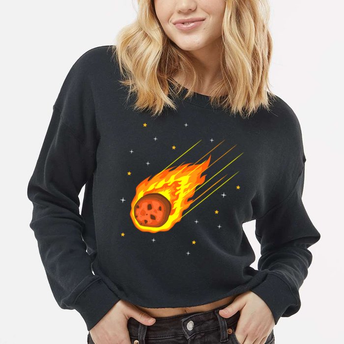Meteorite Asteroid Comet Meteor Shower Universe Meteors Cropped Pullover Crew