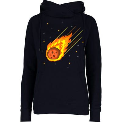 Meteorite Asteroid Comet Meteor Shower Universe Meteors Womens Funnel Neck Pullover Hood