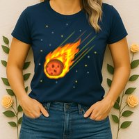 Meteorite Asteroid Comet Meteor Shower Universe Meteors Womens T-Shirt