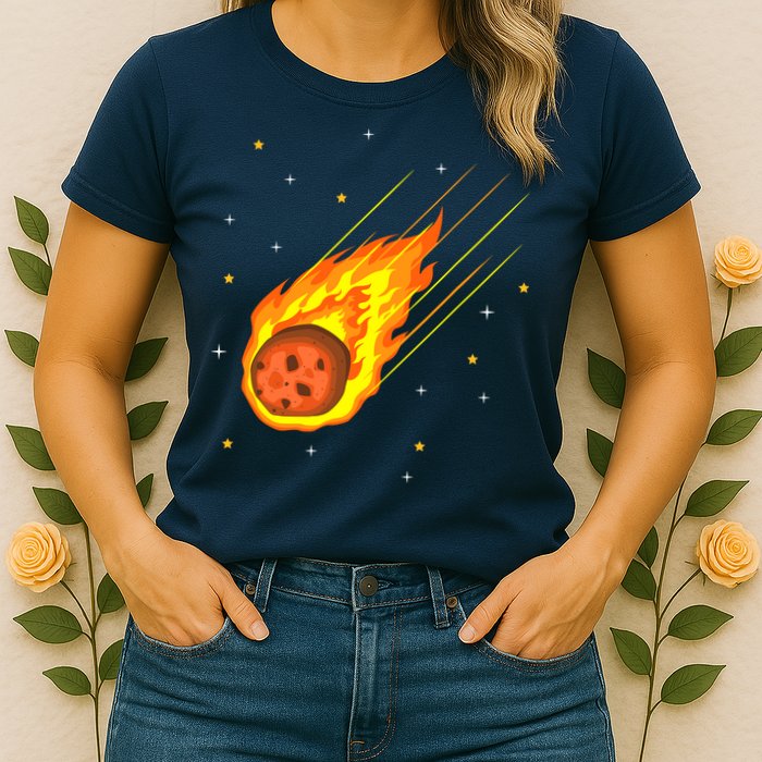 Meteorite Asteroid Comet Meteor Shower Universe Meteors Womens T-Shirt