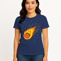 Meteorite Asteroid Comet Meteor Shower Universe Meteors Womens T-Shirt