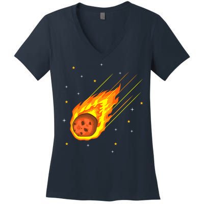 Meteorite Asteroid Comet Meteor Shower Universe Meteors Women's V-Neck T-Shirt