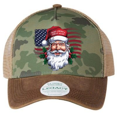 Make A Christmas Great Again Xmas Trump Maga Pajamas Santa Us Flag Legacy Tie Dye Trucker Hat