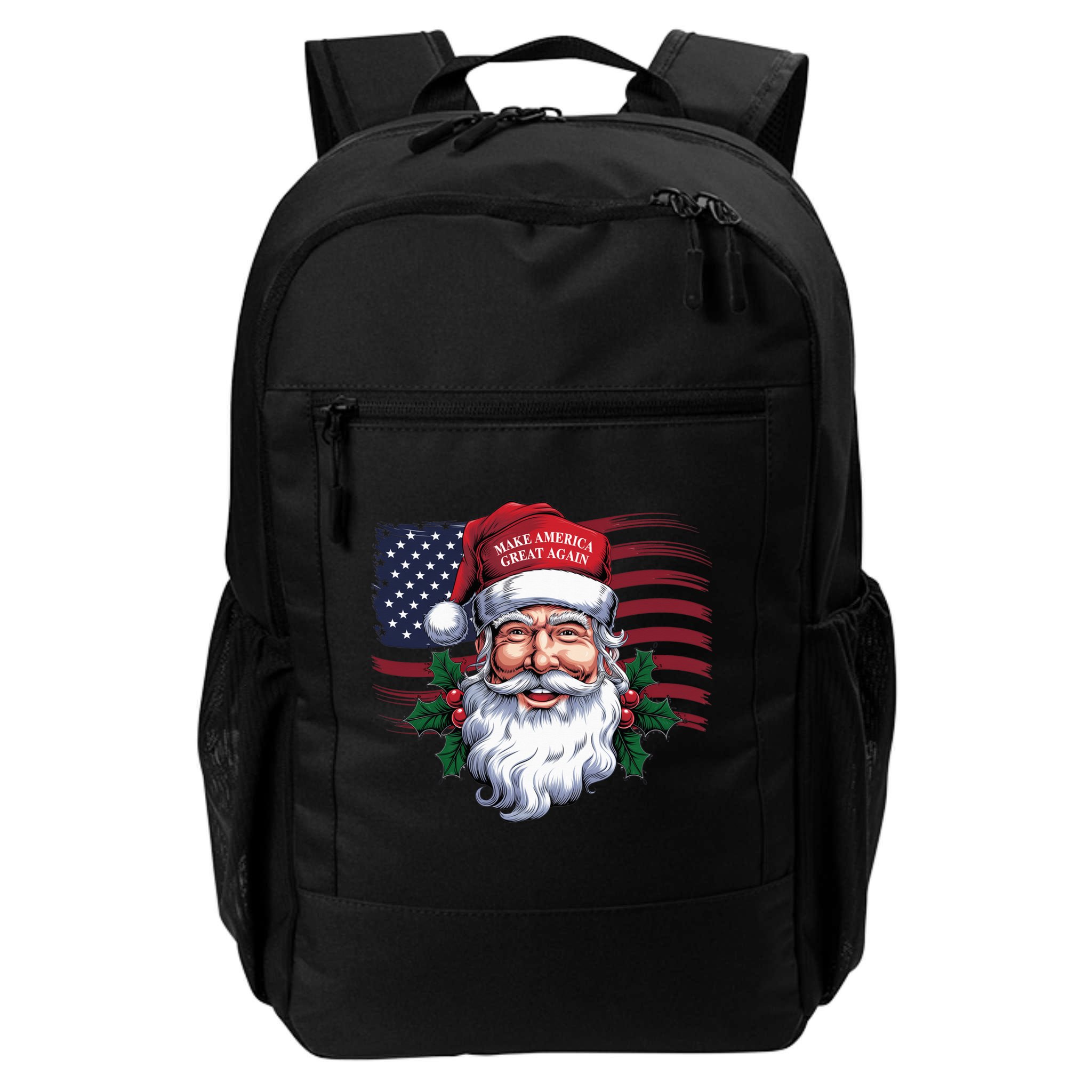 Make A Christmas Great Again Xmas Trump Maga Pajamas Santa Us Flag Backpack
