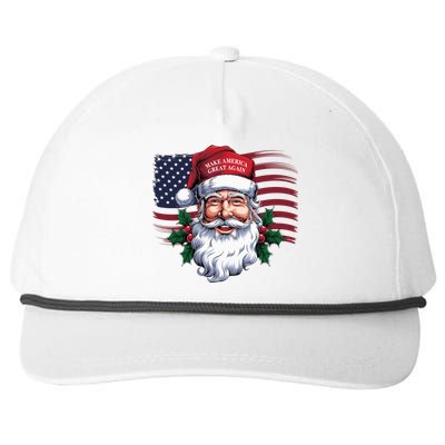 Make A Christmas Great Again Xmas Trump Maga Pajamas Santa Us Flag Snapback Five-Panel Rope Hat