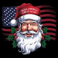 Make A Christmas Great Again Xmas Trump Maga Pajamas Santa Us Flag Drawstring Bag