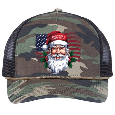 Make A Christmas Great Again Xmas Trump Maga Pajamas Santa Us Flag Retro Rope Trucker Hat Cap