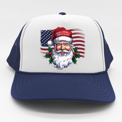 Make A Christmas Great Again Xmas Trump Maga Pajamas Santa Us Flag Trucker Hat