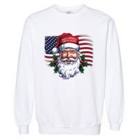 Make A Christmas Great Again Xmas Trump Maga Pajamas Santa Us Flag Garment-Dyed Sweatshirt