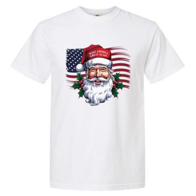 Make A Christmas Great Again Xmas Trump Maga Pajamas Santa Us Flag Garment-Dyed Heavyweight T-Shirt