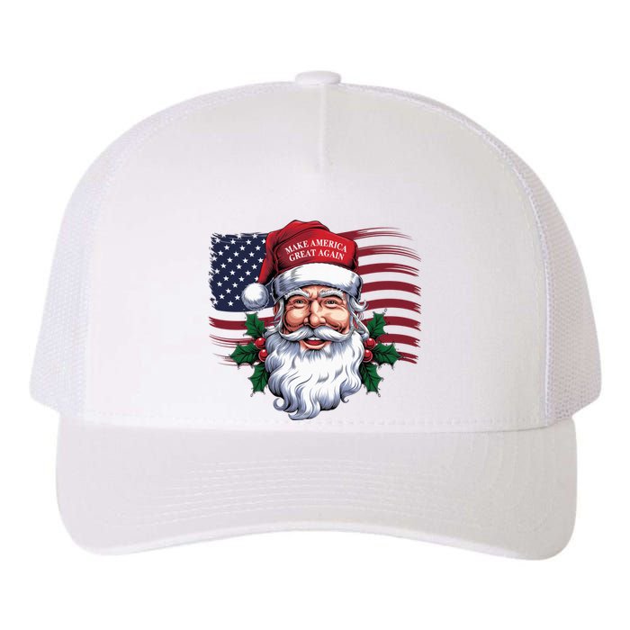 Make A Christmas Great Again Xmas Trump Maga Pajamas Santa Us Flag Yupoong Adult 5-Panel Trucker Hat