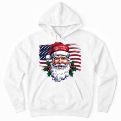 Make A Christmas Great Again Xmas Trump Maga Pajamas Santa Us Flag Hoodie