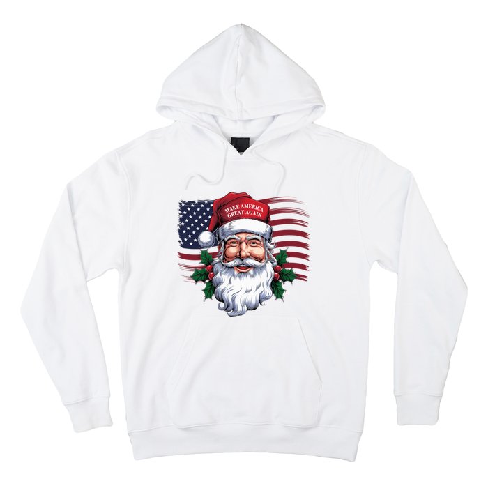 Make A Christmas Great Again Xmas Trump Maga Pajamas Santa Us Flag Hoodie