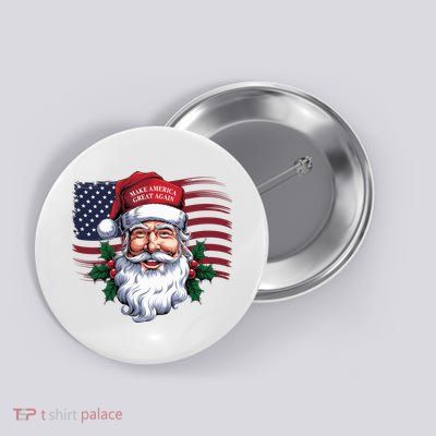 Make A Christmas Great Again Xmas Trump Maga Pajamas Santa Us Flag Button