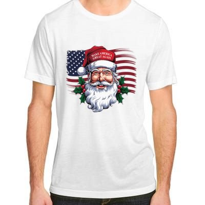 Make A Christmas Great Again Xmas Trump Maga Pajamas Santa Us Flag Adult ChromaSoft Performance T-Shirt