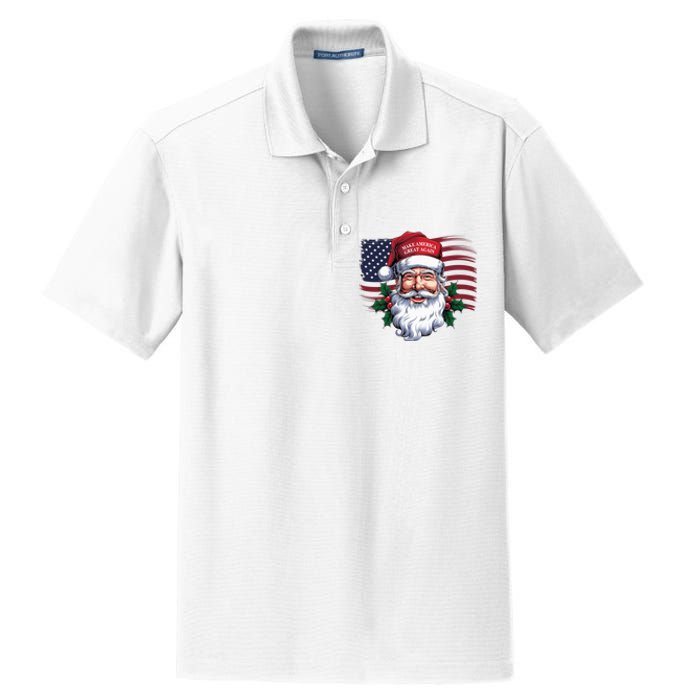 Make A Christmas Great Again Xmas Trump Maga Pajamas Santa Us Flag Dry Zone Grid Polo