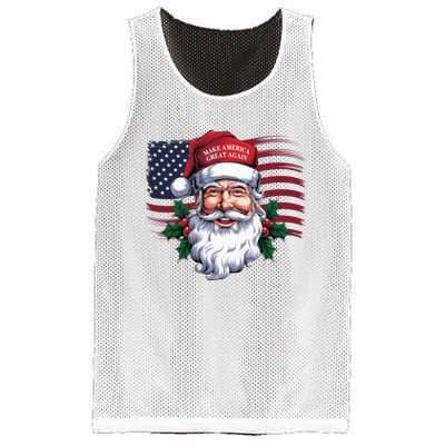 Make A Christmas Great Again Xmas Trump Maga Pajamas Santa Us Flag Mesh Reversible Basketball Jersey Tank