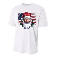 Make A Christmas Great Again Xmas Trump Maga Pajamas Santa Us Flag Performance Sprint T-Shirt