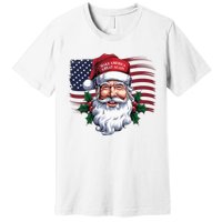 Make A Christmas Great Again Xmas Trump Maga Pajamas Santa Us Flag Premium T-Shirt