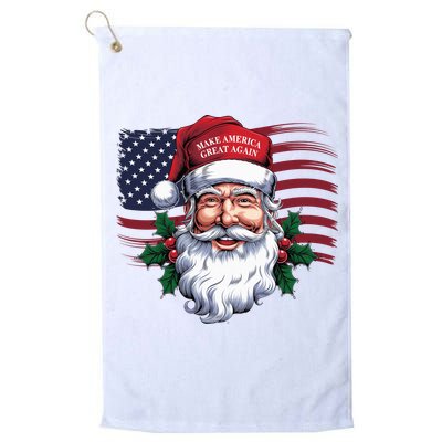 Make A Christmas Great Again Xmas Trump Maga Pajamas Santa Us Flag Golf Towel