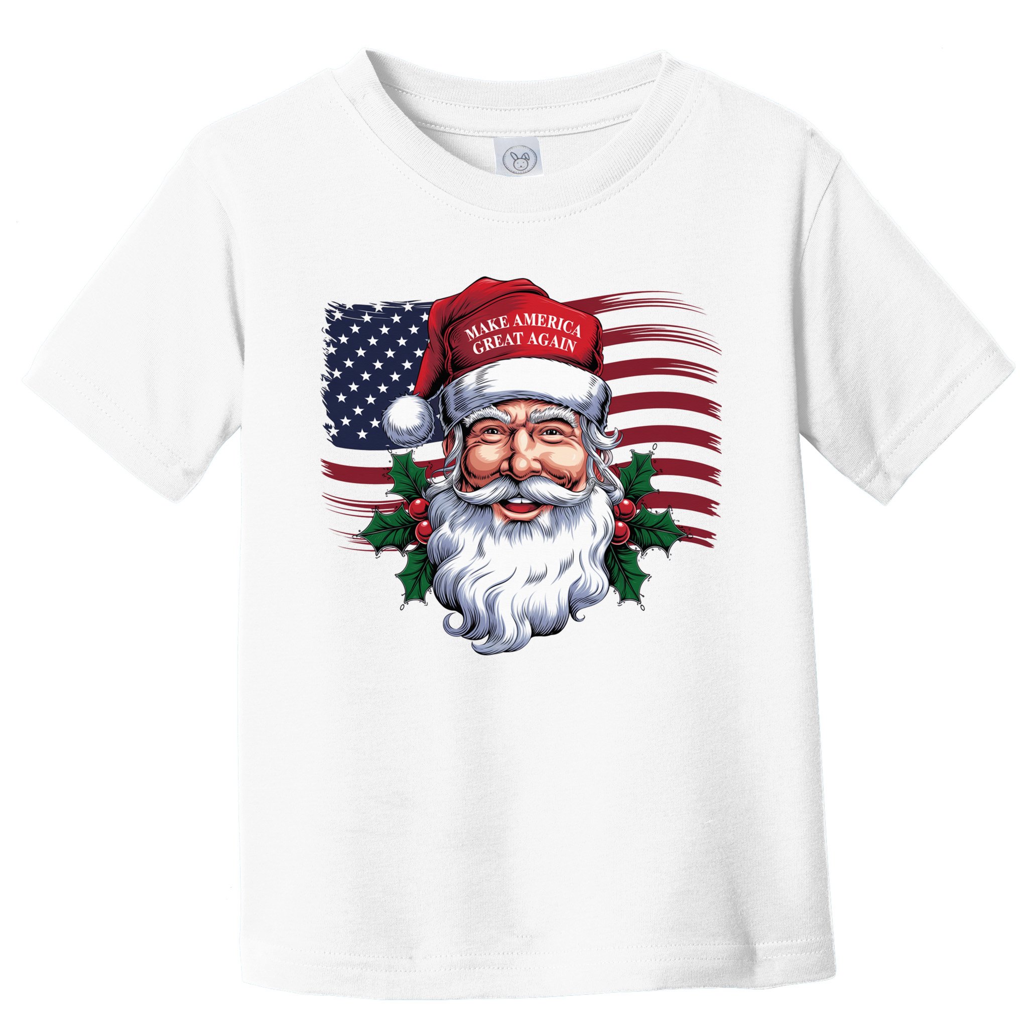 Make A Christmas Great Again Xmas Trump Maga Pajamas Santa Us Flag Toddler T-Shirt