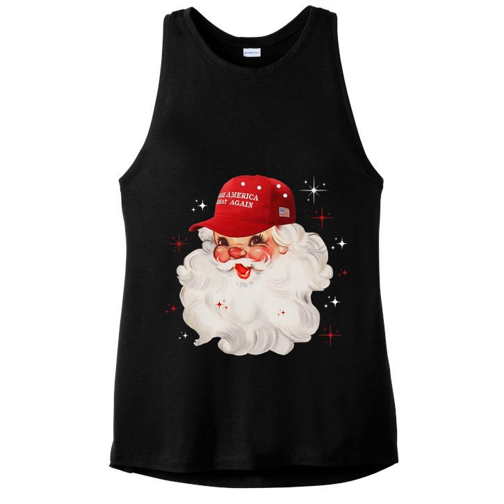 Make A Christmas Great Again Xmas Trump Maga Pajamas Santa Ladies PosiCharge Tri-Blend Wicking Tank