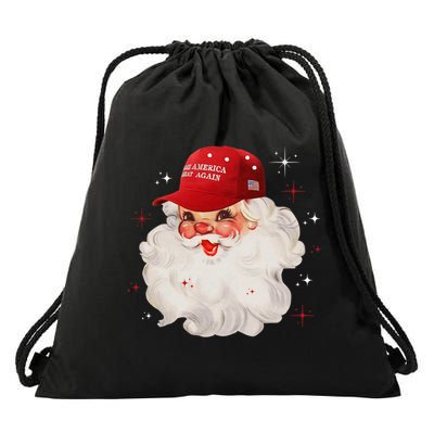 Make A Christmas Great Again Xmas Trump Maga Pajamas Santa Drawstring Bag
