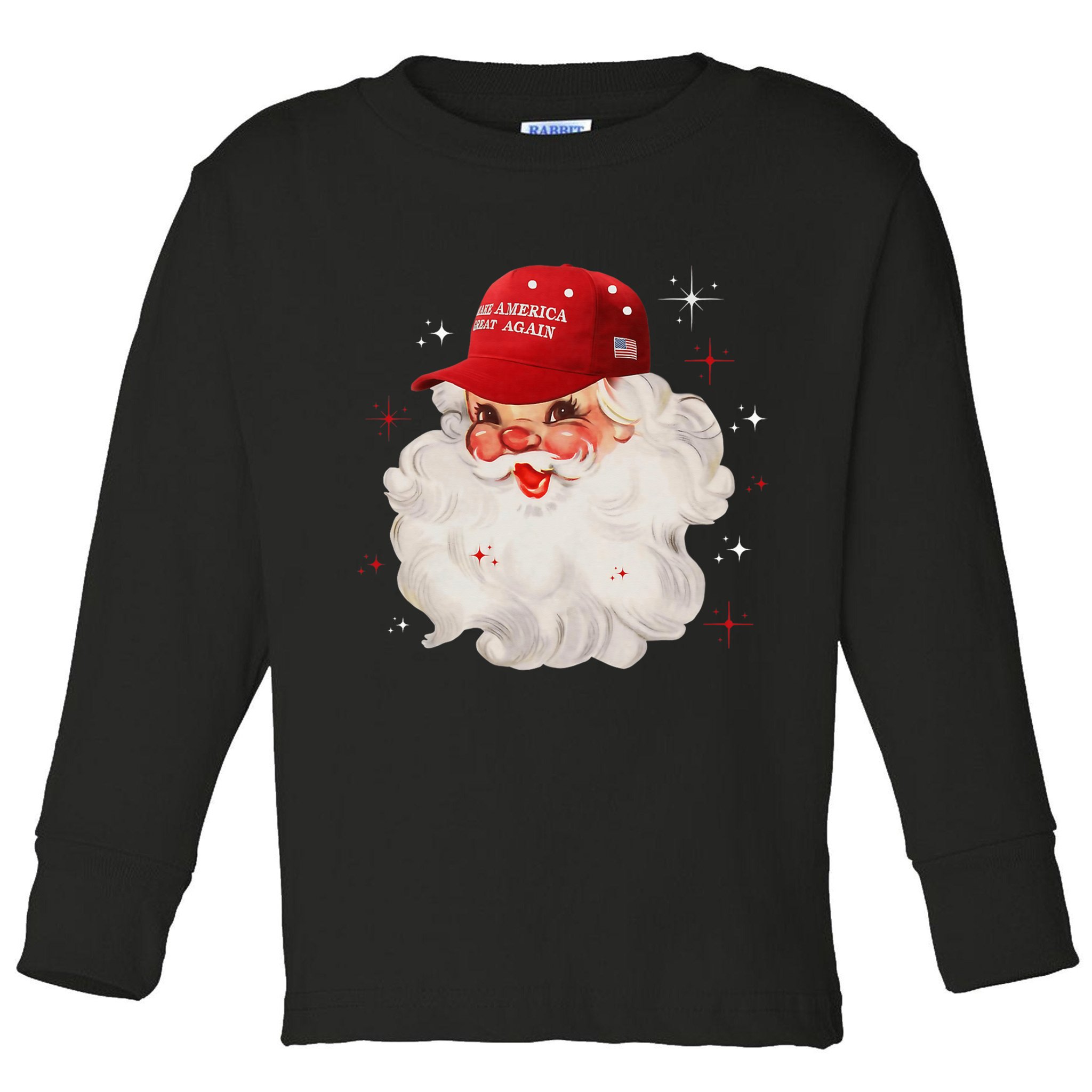 Make A Christmas Great Again Xmas Trump Maga Pajamas Santa Toddler Long Sleeve Shirt