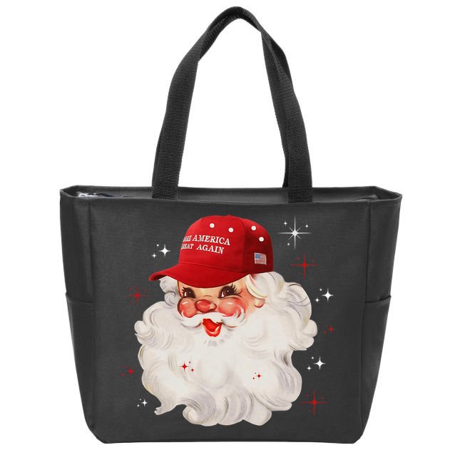 Make A Christmas Great Again Xmas Trump Maga Pajamas Santa Zip Tote Bag